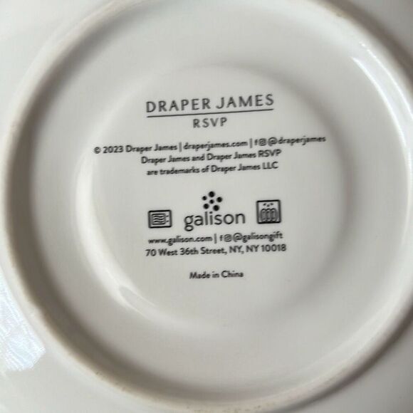 NWT DRAPER JAMES RSVP Lemons Boxed Teacup & Saucer Mother’s Day Gift Wife Tea - Picture 8 of 9